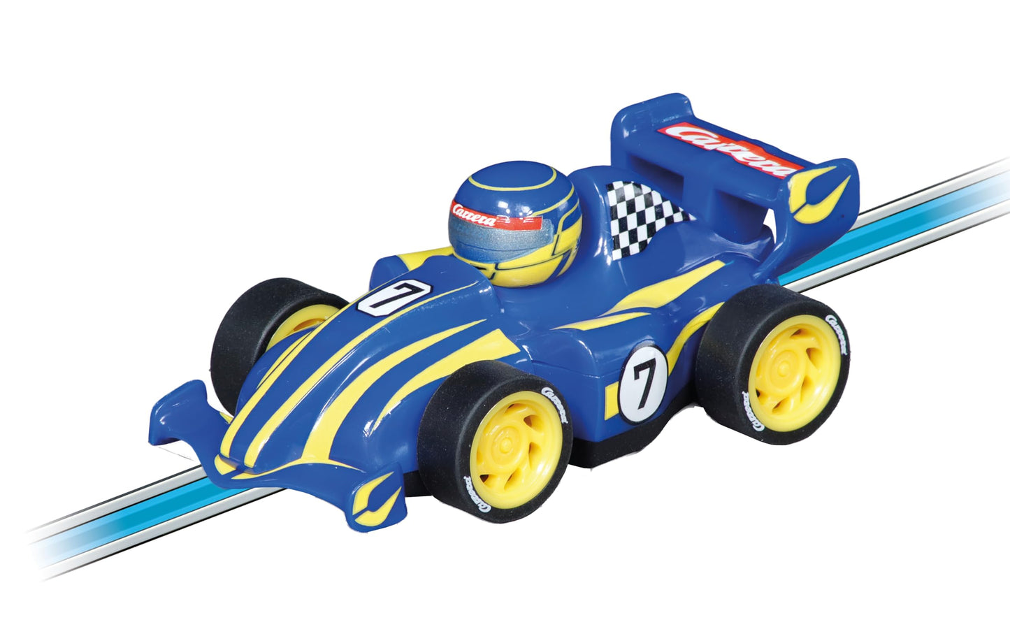 Carrera First Formula Kidz Slot Car Race Track - Includes 2 Cars: Fireflash and Thunderbold - Battery-Powered Beginner Toy Racing Set for Kids Ages 3 Years and Up