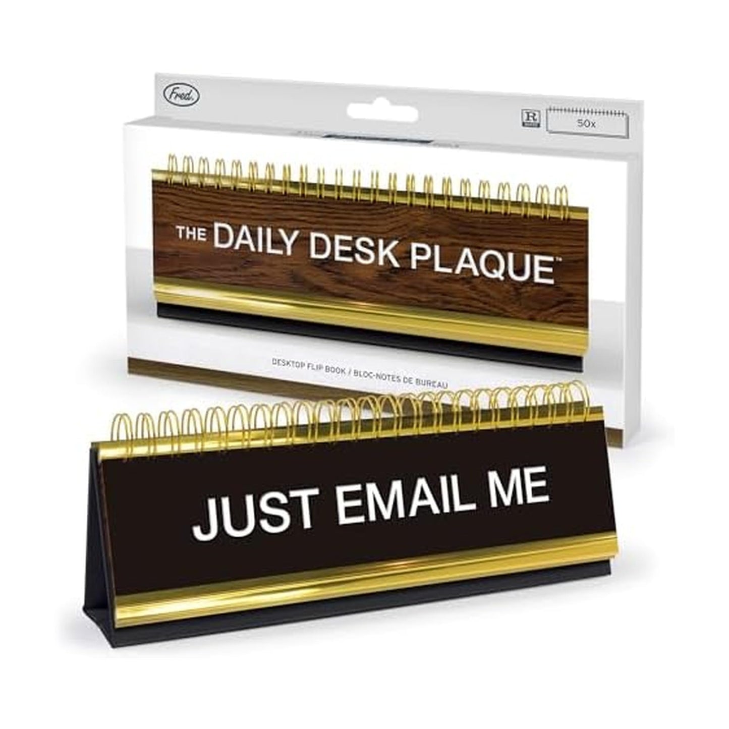 Genuine Fred Daily Desk Plaque Desktop Flip Book, assorted