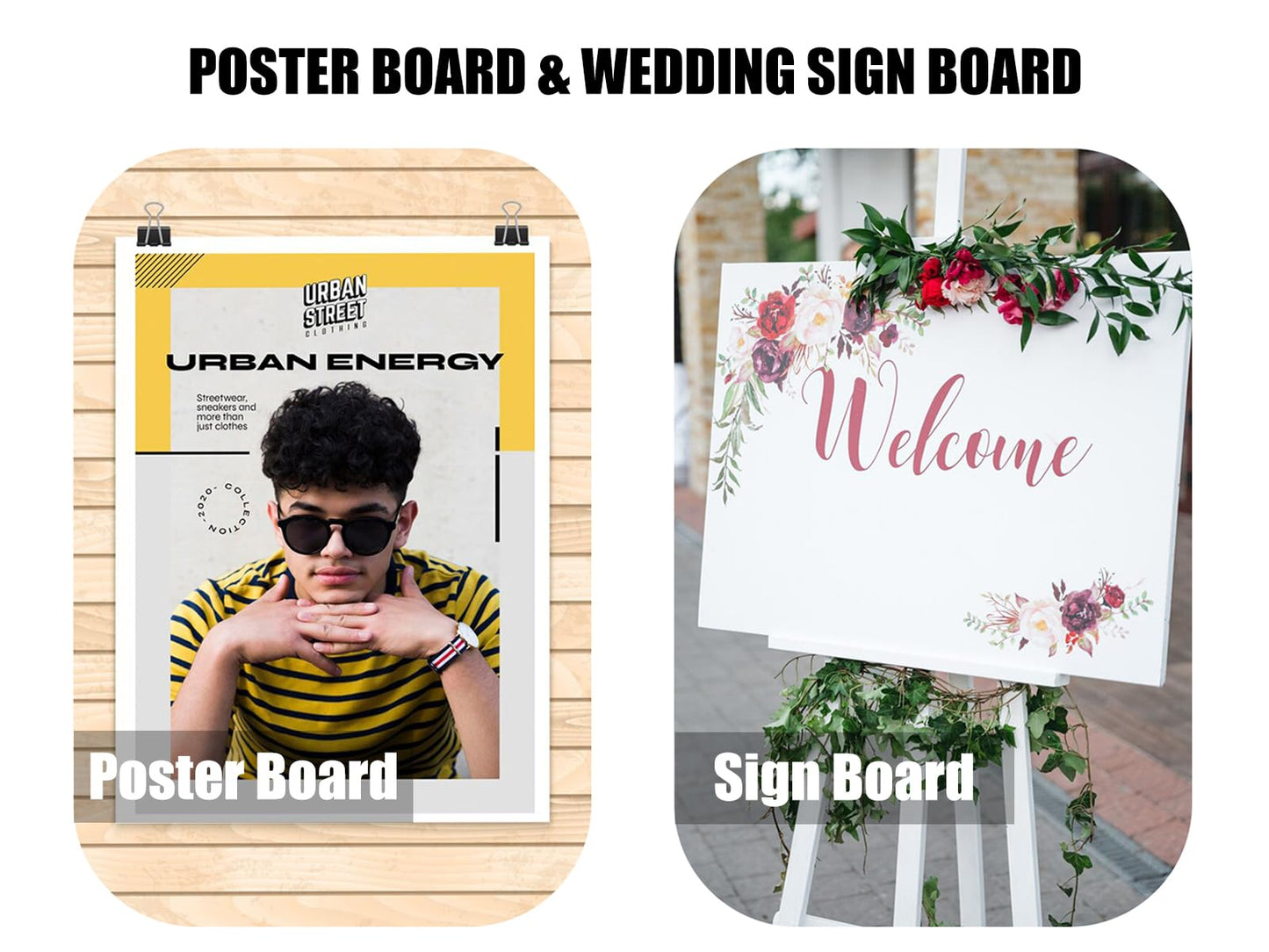 20 Pack White Foam Board 12" x 16.5", 3/16" Thickness Foam Core Baking Board for Projects, A3 Polystyrene Mat Board Poster Foam Board Sheets for Art Crafts, Presentation, Wedding, School Projects