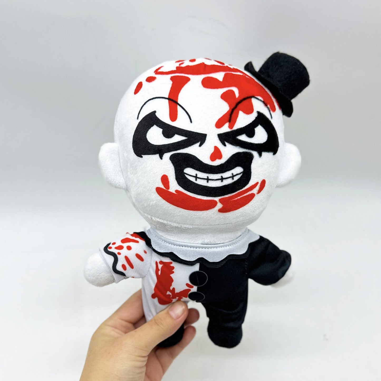 UAZIHEEY Clown Plush Doll Black White Killer Clown Plushies Stuffed Dolls for Birthdays Christmas,A