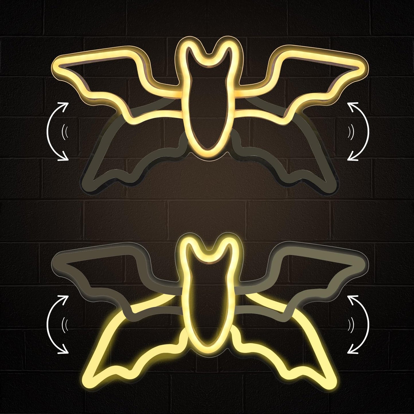 Halloween Neon Sign,Halloween Flying Bat Neon Light Sign with Adjustable Speed,for Wall Decor Bedroom Home Decor Bar halloween LED Decoration Light