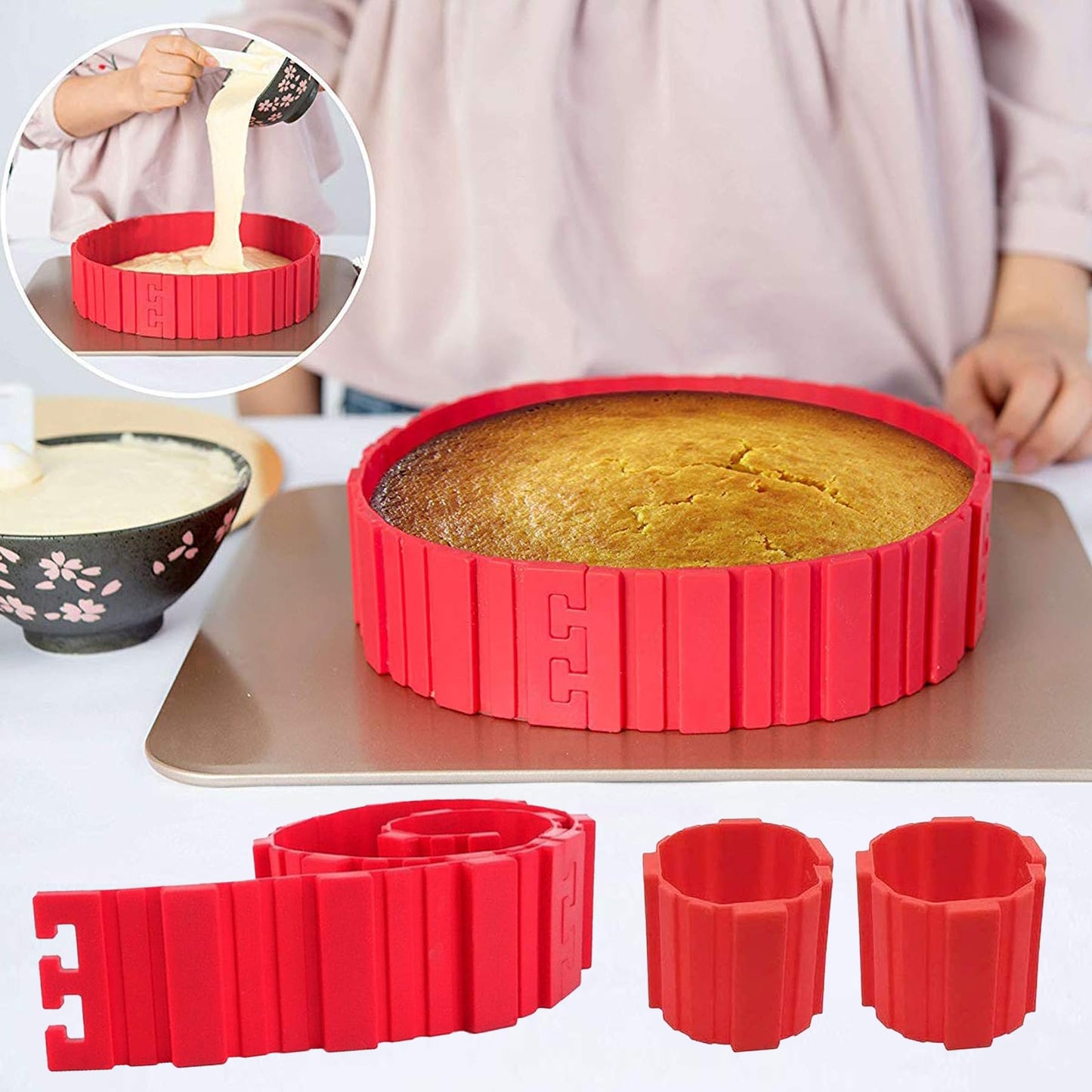 Woohome 12 PCS Silicone Cake Mold Magic DIY Bake Snakes Mould Shape Tools, Cake Pan Snake DIY Baking Mould Magic Bake Tools