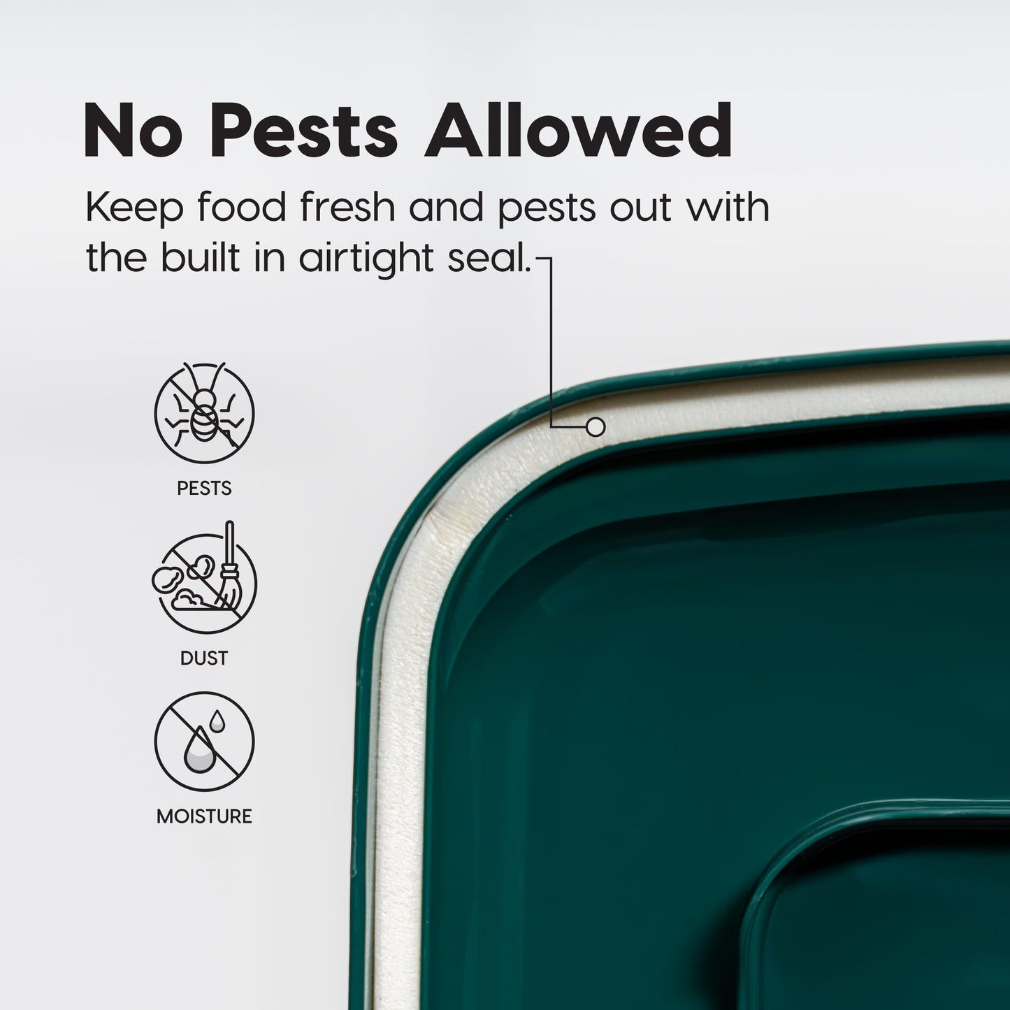 IRIS USA, Inc. Remington Airtight Pet Food Storage Container, 22-Pounds, Hunter Green