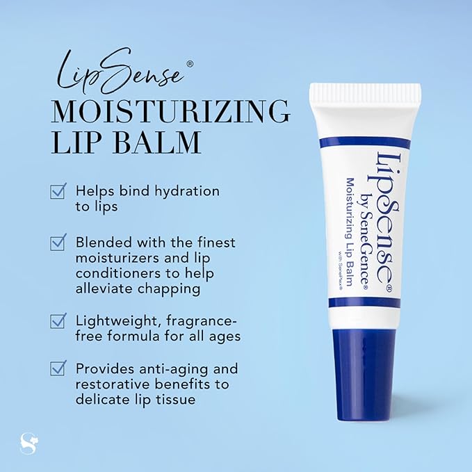 SeneGence LipSense Moisturizing Lip Balm, Clear, 0.25 Oz, Fragrance-Free Formula, Nourishing Coconut Oil, Shea and Cocoa Butter, Matte Finish for Dry Lips