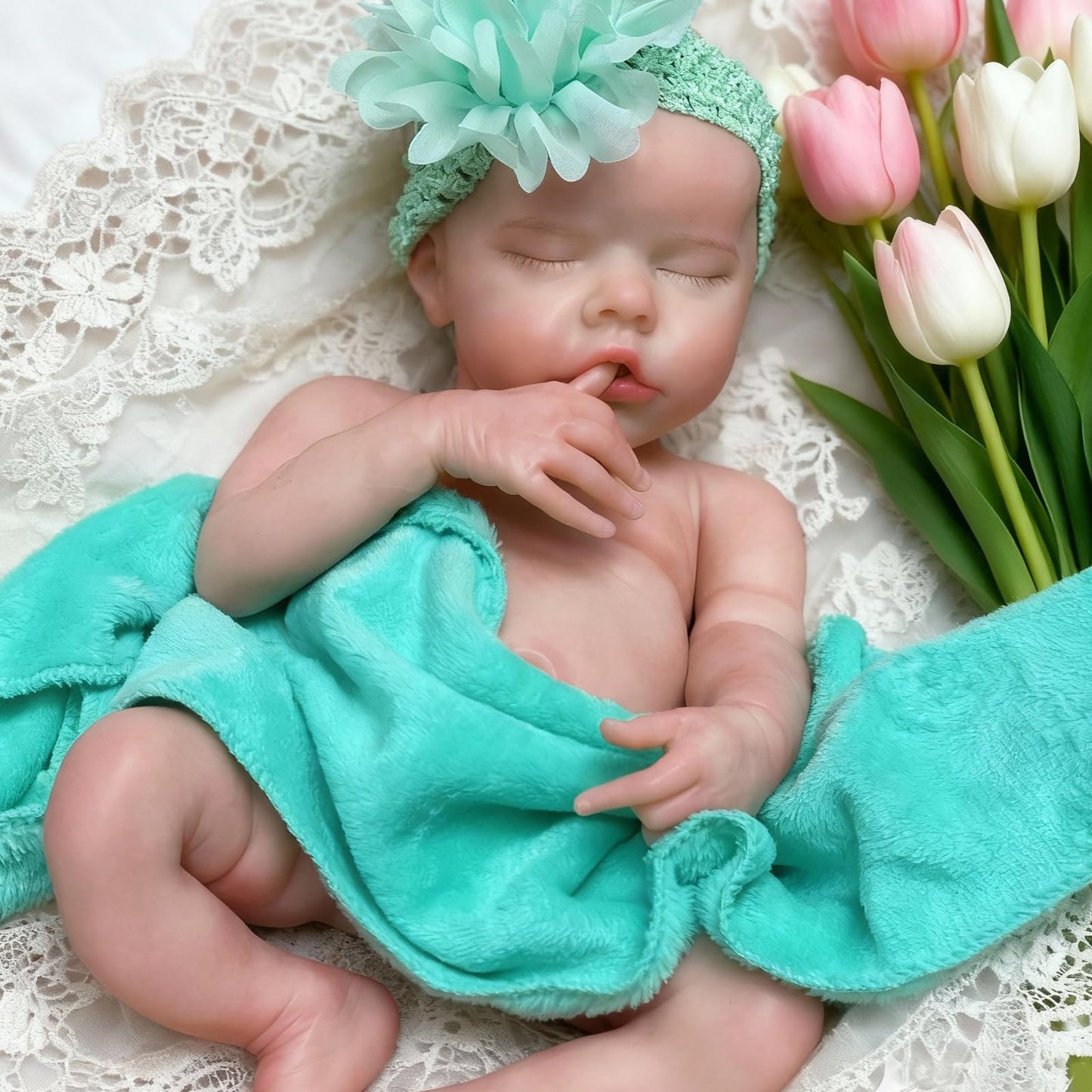 OtardDolls Realistic 18 Inch Reborn Baby Dolls - Soft Full Silicone, Girl, Washable, Includes Clothes and Bottles