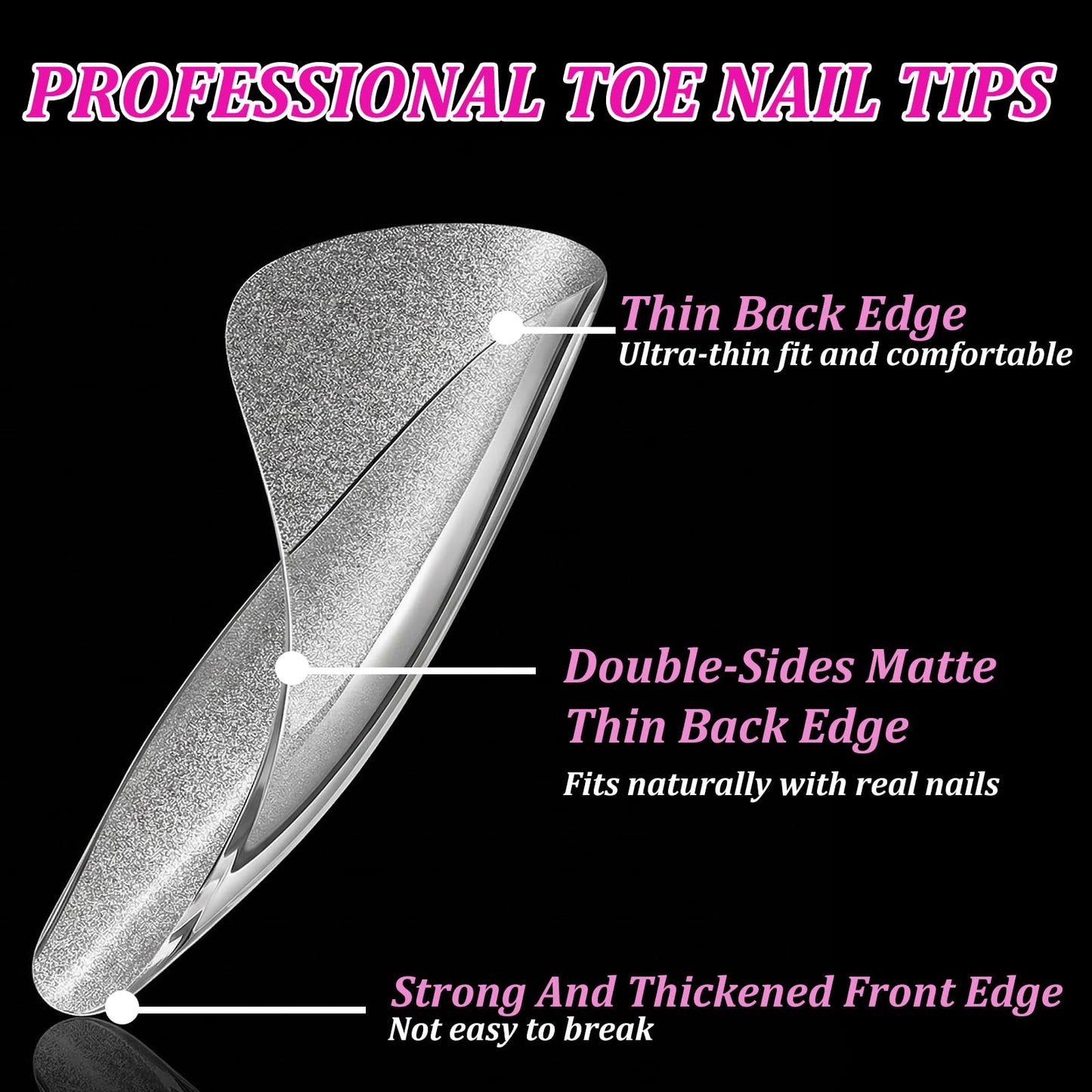 Lsnisni Square Shape False Toe Nails Tips, 320 Pcs Gel X Toe Nail Tips, Full Cover Long Wider Toe Nail Tips Toe Press on Nails for Women or Girls to Diy Nails 16 Sizes for Your Choice