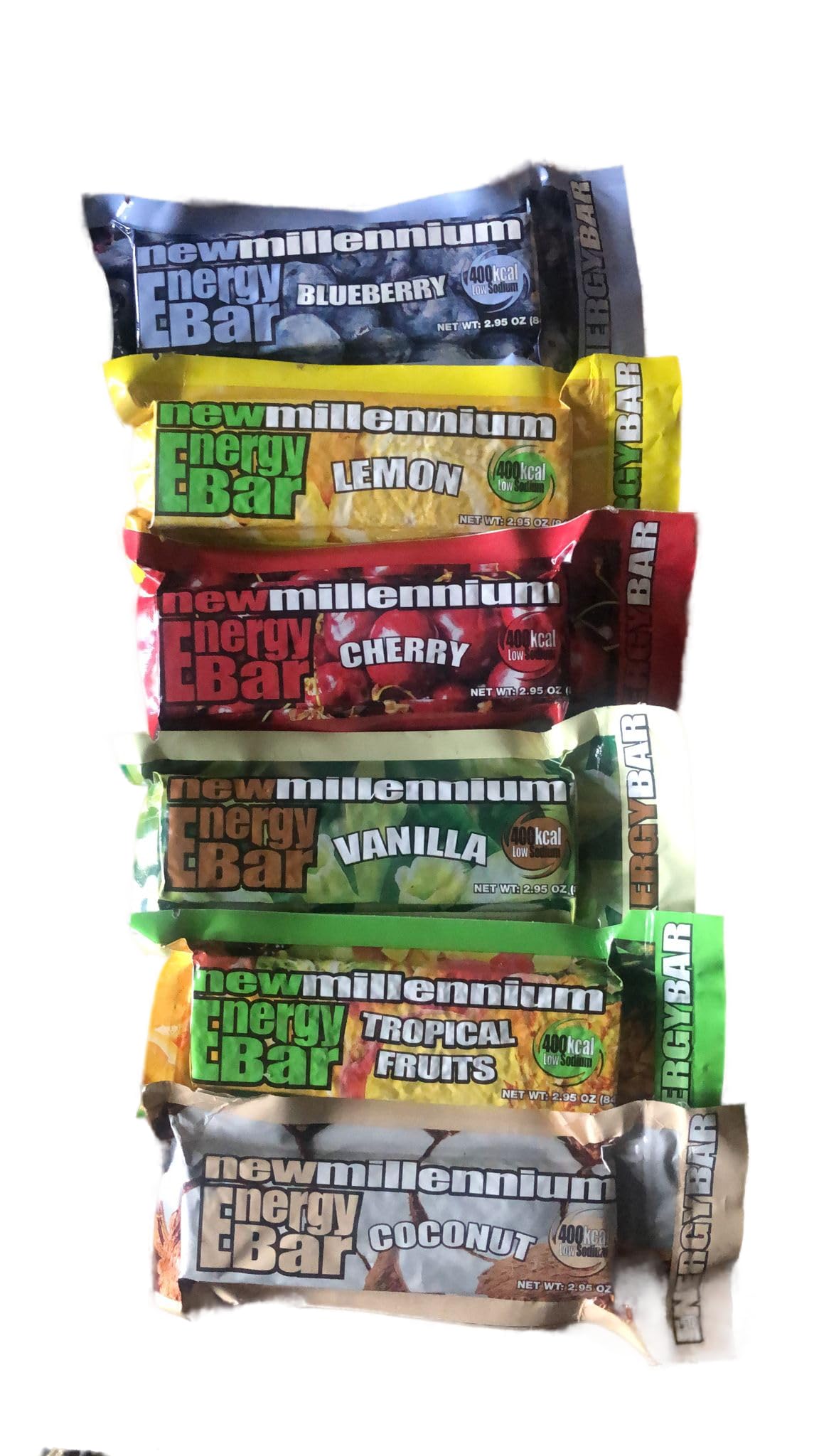 Millennium Assorted Energy Bars (6 Count) - Long Shelf Life Fruit flavored Bar Bundle - Survival Pack for Calamity, Disaster, Hiking and Meal replacement