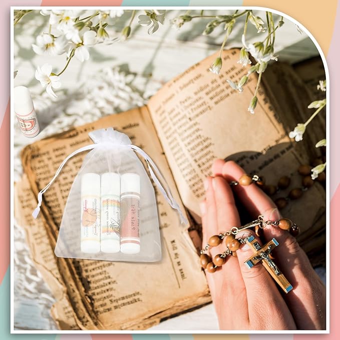50 Pack Christian Religious Gifts Bulk Lip Balms for Women Men Religious Church Party Favors Bulk Bible Verse Lip Balm with Scripture Inspirational Gifts for Coworkers Staff Employee(Boho)