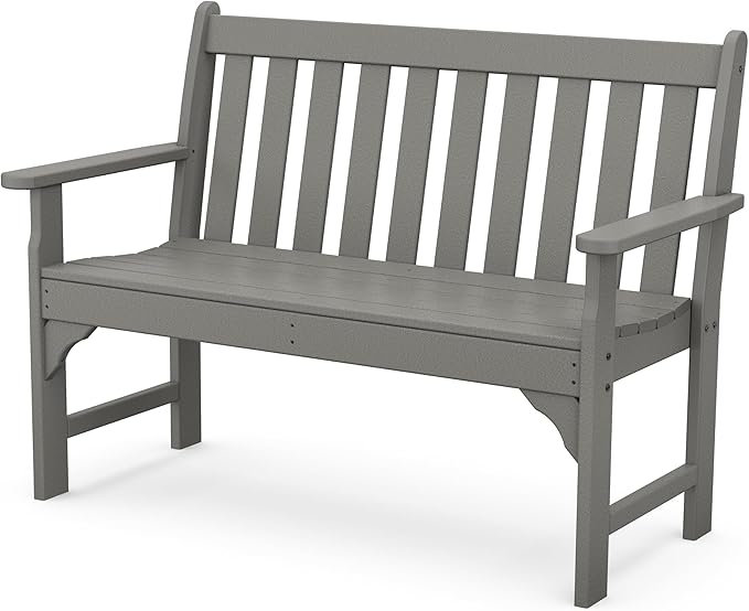 POLYWOOD GNB48GY Vineyard 48" Bench, Slate Grey