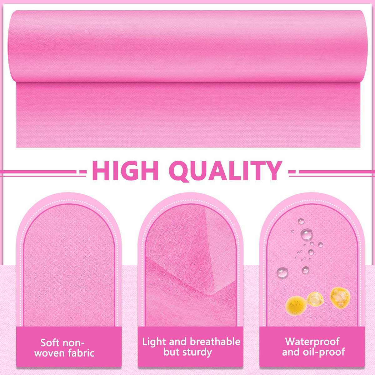 6 Rolls Disposable Non Woven Massage Table Sheets Roll (6 Count)