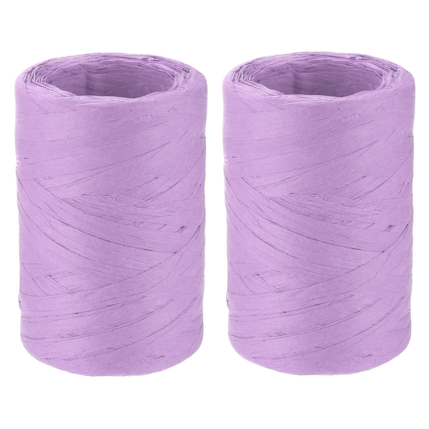 MECCANIXITY 2 Rolls Raffia Paper Ribbon Bulk,1/4 Inch Wide 110 Yards Purple Twine String Paper Yarn for DIY Craft Weaving, Decoration, Gift Wrapping