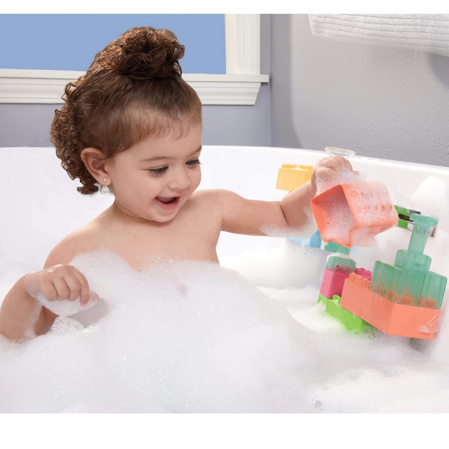 Baby Builders - Splash Blocks First Blocks for Babies and Toddlers, Easy to Connect, Bath Toy, Water Play