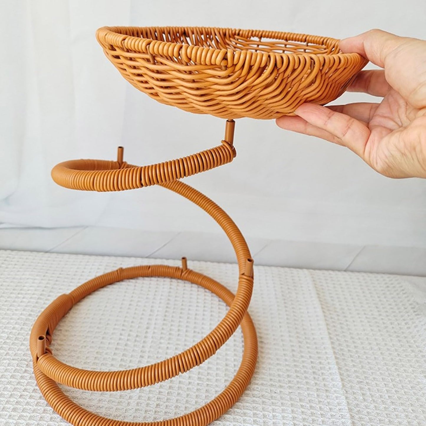 Unique Fruit Storage Tray Spacious Multi Layer with Detachable Basket for Storing Bread and Snacks in Styles Storage
