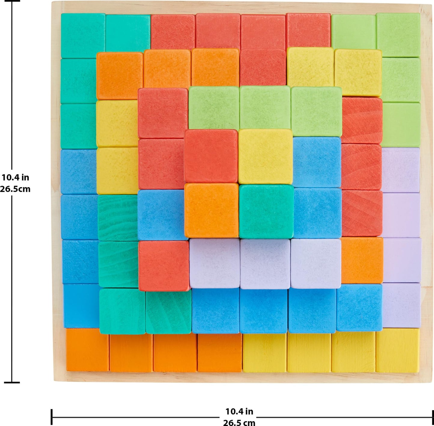 Fisher-Price Toddler Toy Wooden Stacking Blocks, 65 Wood Pieces for Preschool Kids Ages 18+ Months