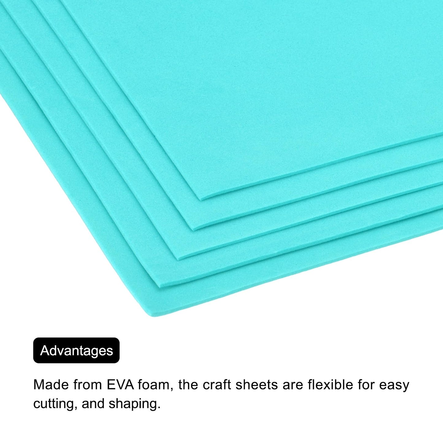 MECCANIXITY EVA Foam Sheets Blue Green 35.4 Inch x 19.7 Inch 2mm Thick Crafts Foam Sheets for Costumes, Arts and Crafts Projects Pack of 5