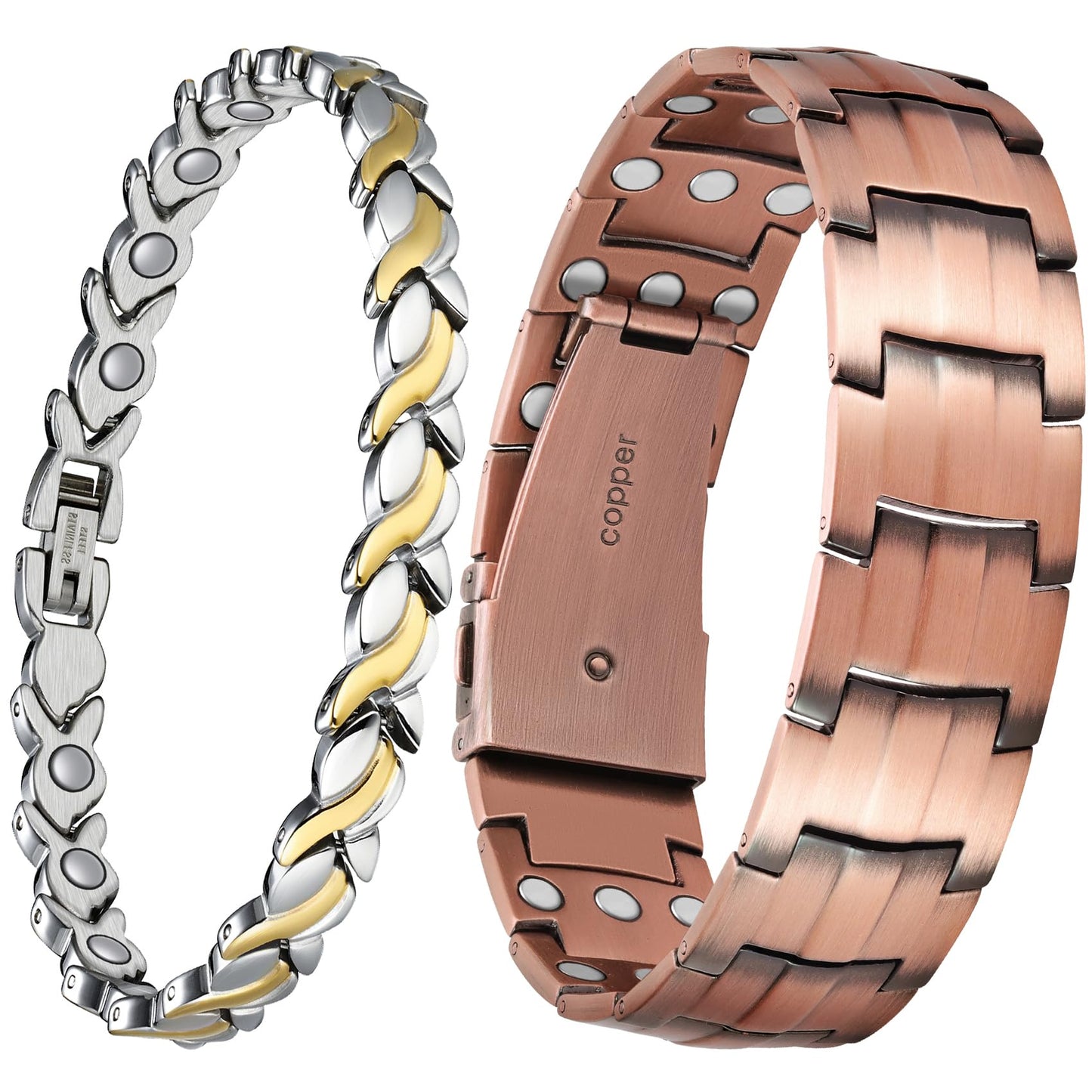 Jecanori Magnetic Bracelets for Women & Men, Ultra Strength Magnet Bracelet Jewelry Gifts with Sizing Tool