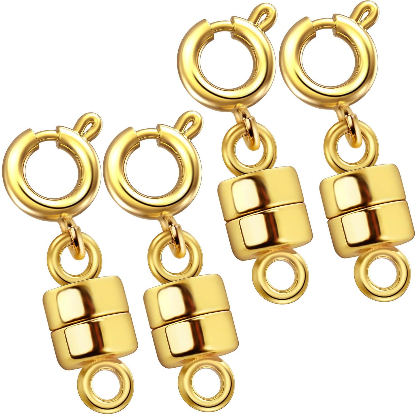 Dailyacc Magnetic Necklace Clasps and Closures - Safety 14 K Gold and Silver Jewelry Converters for Bracelets Chain Extender