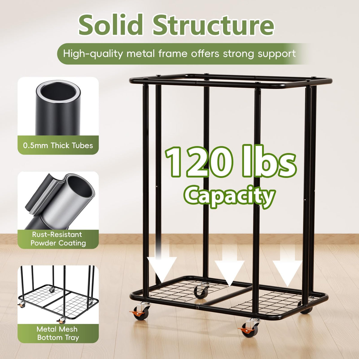 Laundry Hamper with Wheels