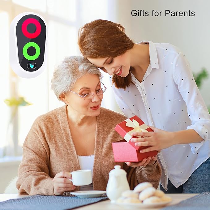 5 Minute Timer for Toilet, Funny Gift for Dad Mum, Festival Novelty Gift for Father's Day, Birthday, Christmas, Stocking Stuffer, Thanksgiving, White Elephant, Waterproof Timer with Lights (Whtie)
