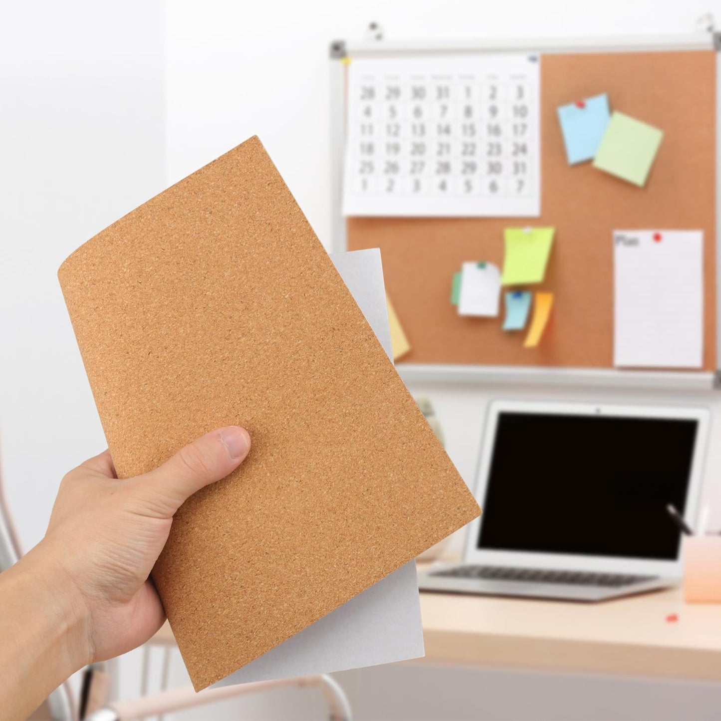 Yiksonyo 26 FT Length Self Adhesive Cork Roll, 17.3 Inch Width Self-Adhesive Cork Board Roll for Crafts, Home, and Office Decor, Easy to Use and Durable