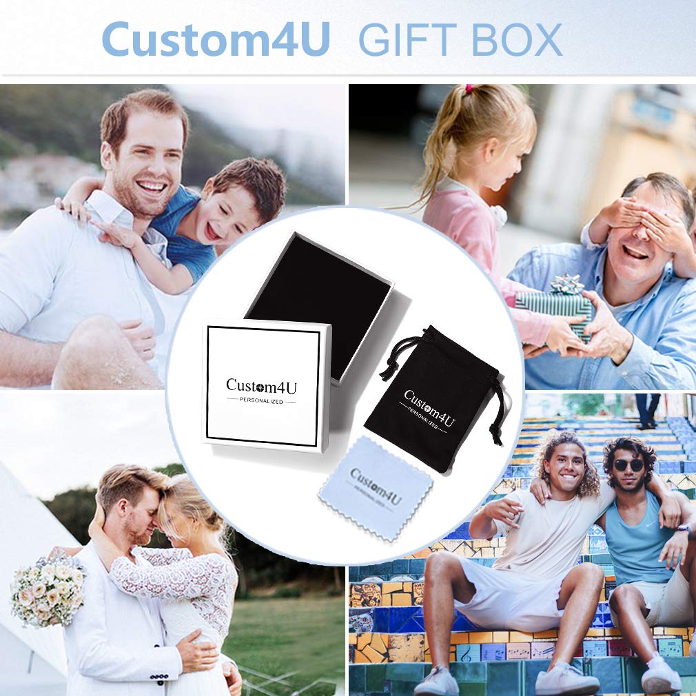 Custom4U Memorial Pin with Picture for Wedding Groom Custom Photo Bouquet Charm Customized Bridal Gifts