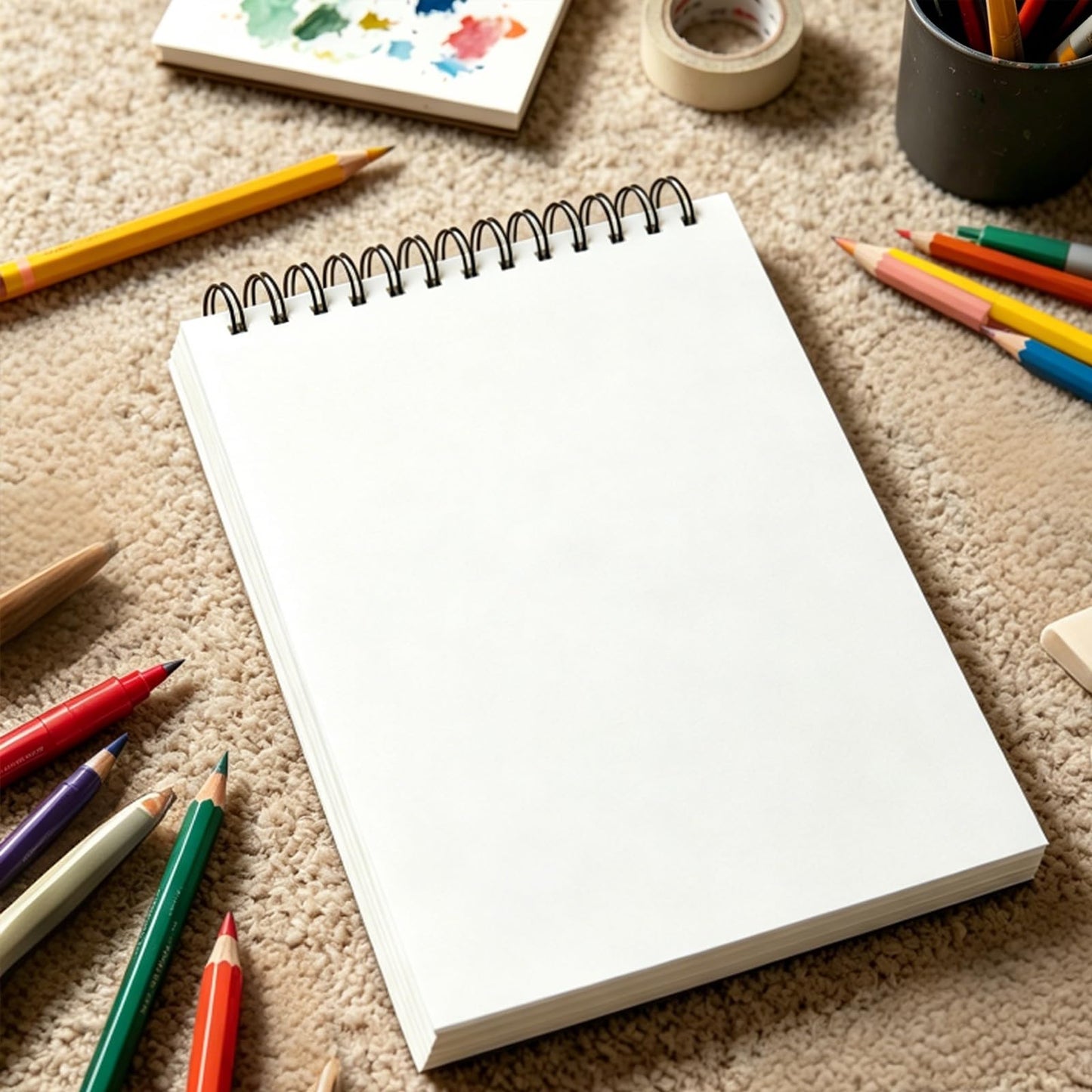 Cile Mixed Media Sketchbook–12x9 Inch,100 Sheets,100gsm Acid-Free Paper,Perfect for Drawing and Sketching with Tracing and Pastel Papers
