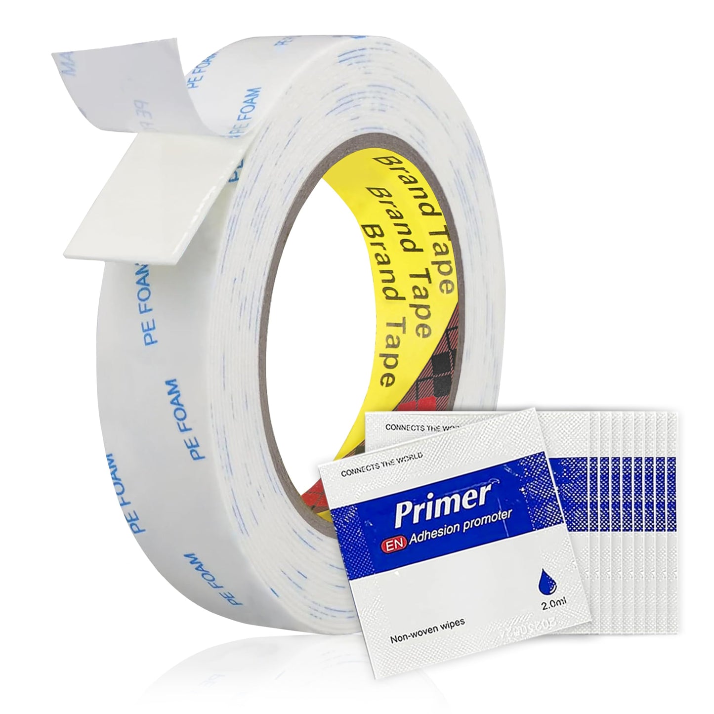 Double-Sided Removable Tape – 1" x 16.5 FT Heavy Duty PE Foam Mounting Tape with Adhesion Promoters – Wall-Safe Waterproof Damage-Free for Posters, Picture Hanging & Painted Walls