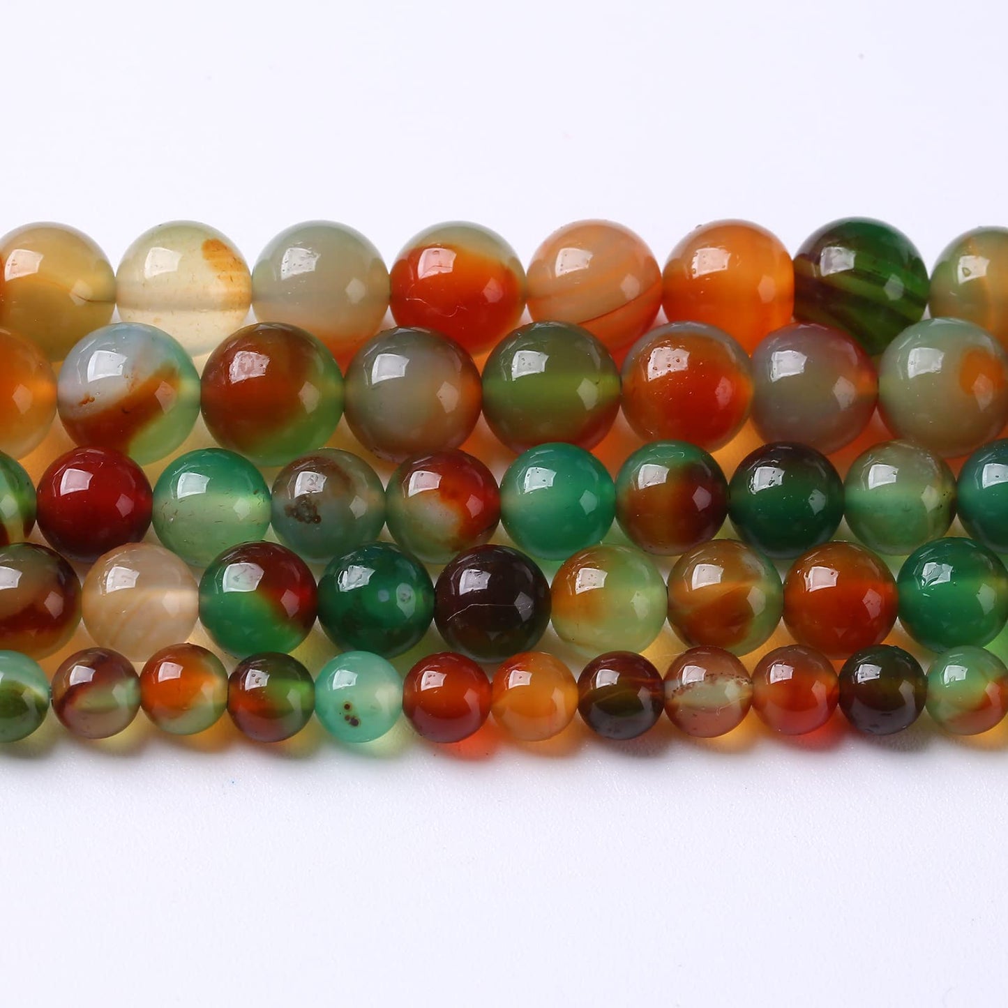 90PCS 8mm Natural Peacock Agates Beads for Jewelry Making Semi Precious Loose Gemstones Beads DIY Bracelet Necklace 2 Strand 32"