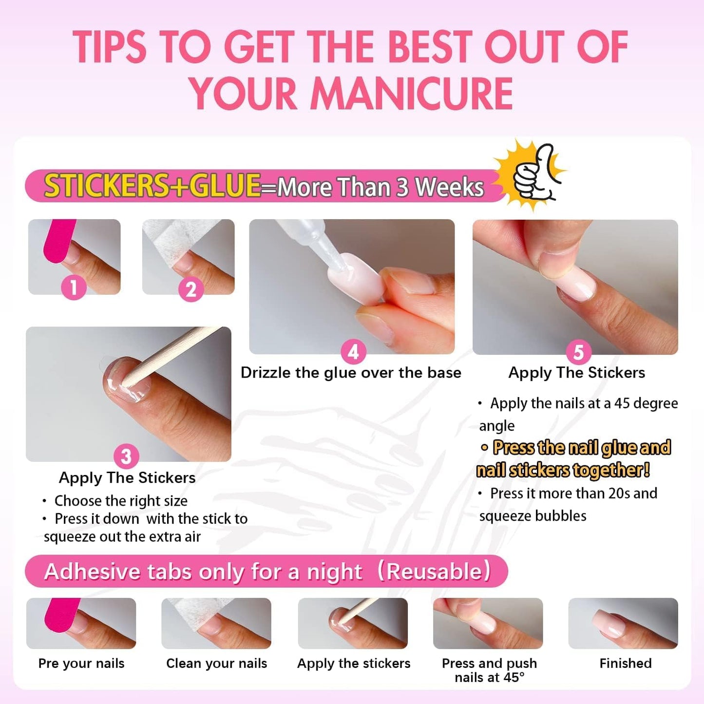 Yellow Press On Nails Short Square, KXAMELIE Natural Gel Nails Glue on Acrylic Nails Press ons Featured Protective Coat Thick Reusable Fake Nails Solid Color 24 Short Coffin Artificial Nails