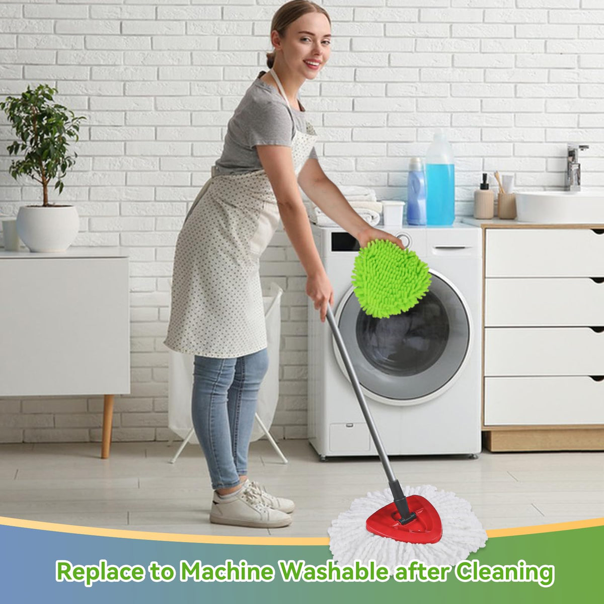 9 Pack Reusable Microfiber Mop Pads Compatible with O (9 Count)