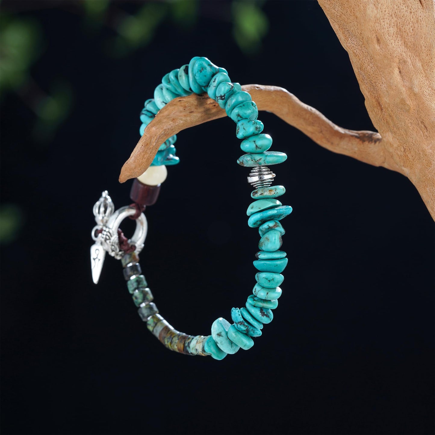 Plumiss Boho Turquoise Bead Bracelet for Women Natural Stone Beaded Bracelets Jewelry for Gift