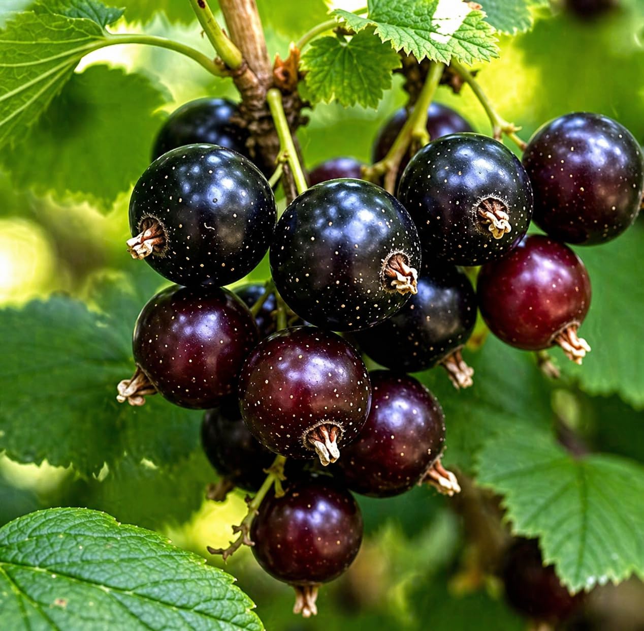 Jostaberry Shrub - 6-12" Tall Live Plant - Gooseberry and Black Currant Hybrid Bush Seedling - Edible Berries - Ribes x nidigrolaria