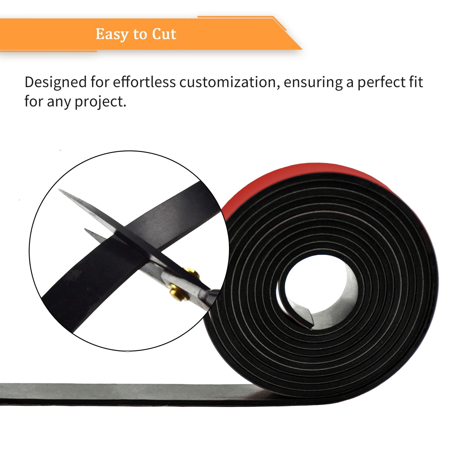 DOBTIM Solid Neoprene Rubber Strips with Adhesive Backing 1/16 (.062)" Thick x 1" Wide x 25' Long, Self Adhesive Rubber Sheets, Rolls & Strips for DIY Gaskets Crafts Pads Seals Warehouse Flooring