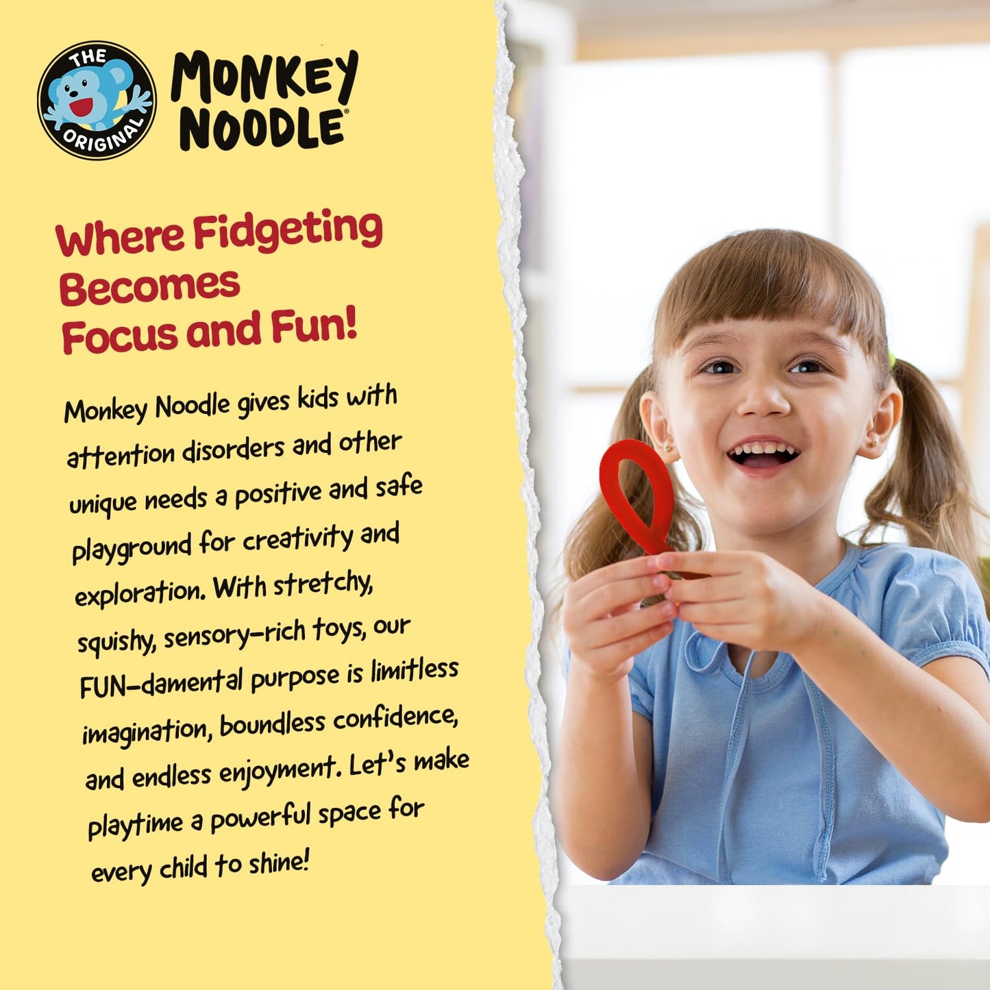 Impresa Monkey Foam Giant Foam Blocks - 5-Pack - Calming Sensory Play & Sensory Toys for Kids - Squishy Molding & Creative Toys - Fidget Gear for Basket - Ages 3+