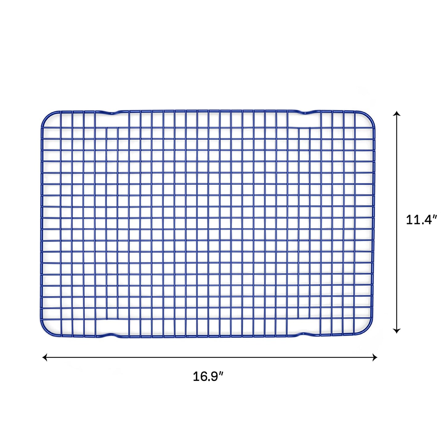 Great Jones Big Chill Wire Cooling Rack (Blueberry) – 16.9" × 11.4" Heavy-Weight Aluminized Steel,Nonstick Baking Rack – Oven Safe 450 °F, Bacon & Cookie Cooling Rack – Fits Half Sheet Pans