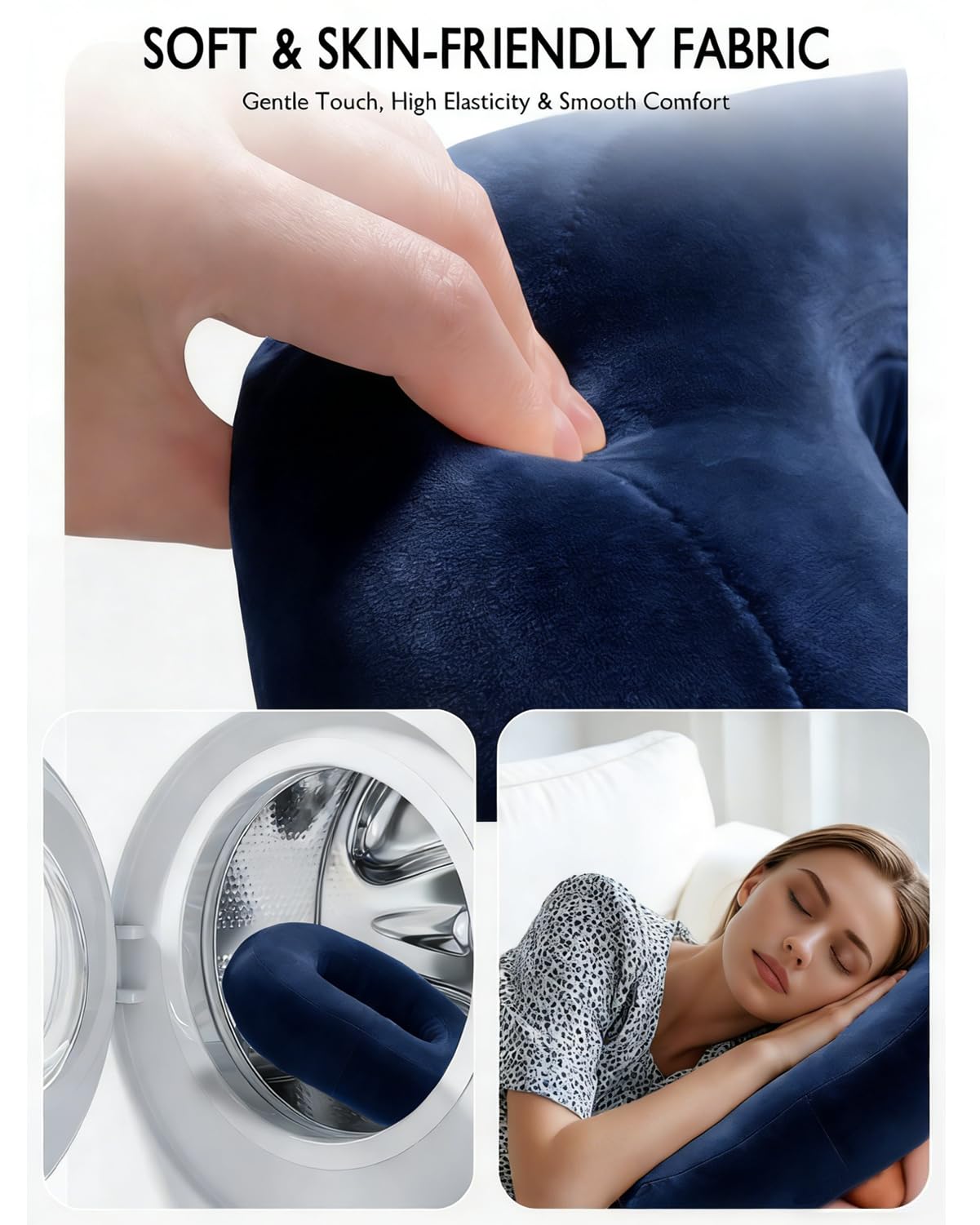 Miledi Tablet Pillow Stand, Compatible with 4.7"-12.9" Kindle, iPad, Phone/Tablet, 360° Rotating Phone Holder for Bed, Detachable Bowl, Reading and Relaxation on Bed (Blue)