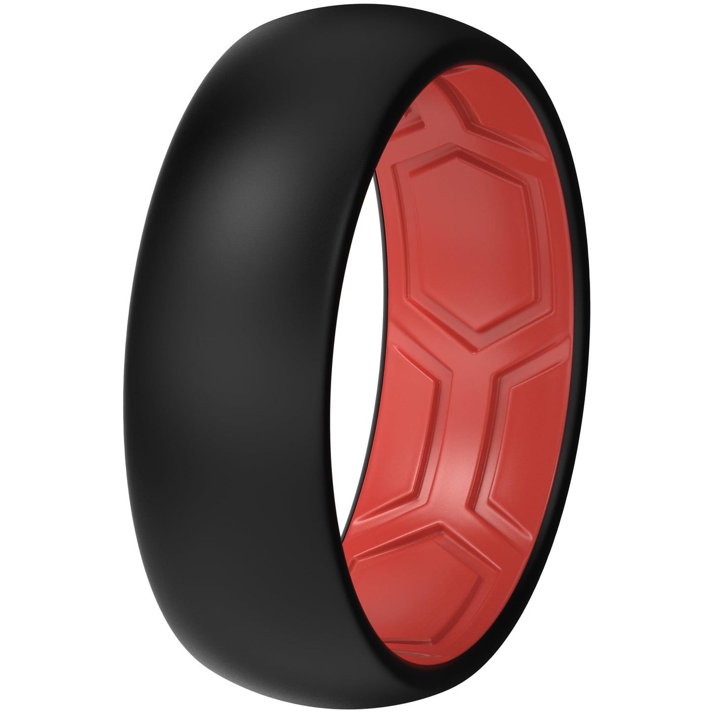 ThunderFit Men's Patterned Silicone Rings, 8mm Wide 2.2mm Thick Rubber Bands,Variety Multipack 1,4,7