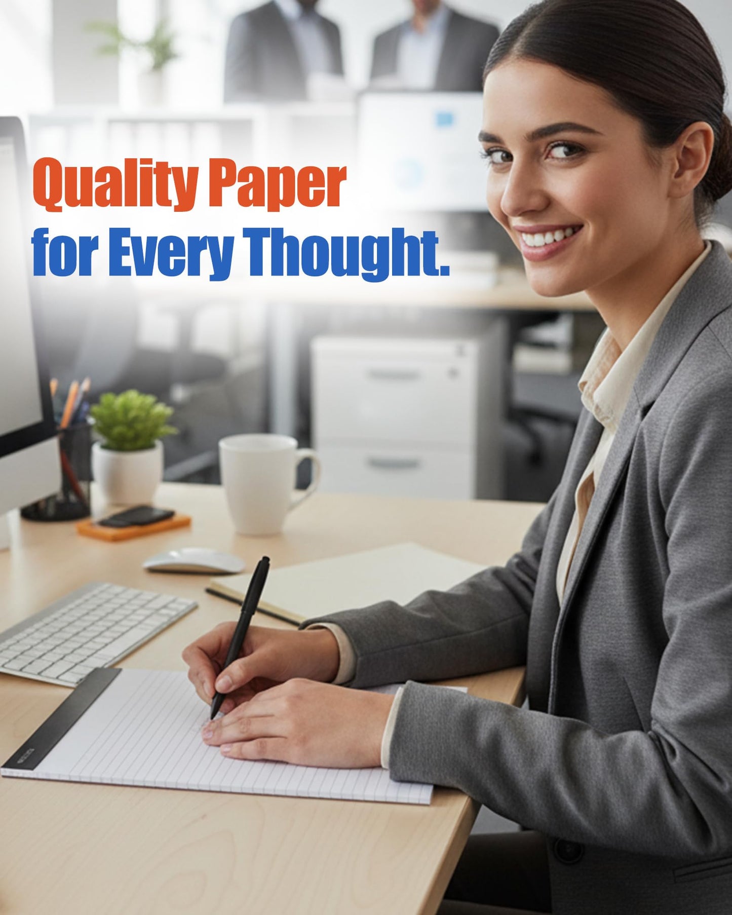 Mintra Office White Legal Pads – Ruled Notepads and Micro-Perforated Sheets, Ideal for Writing, Note-Taking & Creativity, Office, or Professional Use, Basic Pad 6 pack, 8.5"x11" (Narrow Ruled)