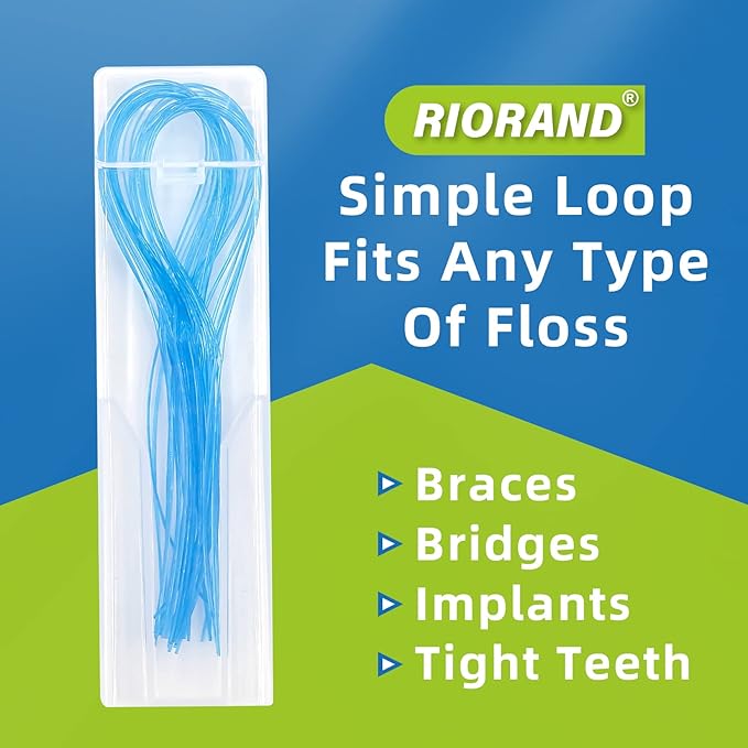 Floss Threaders,Essential Tool for Maintaining Oral Health with Braces, Bridges, and Implants 400 Count (Pack of 8)