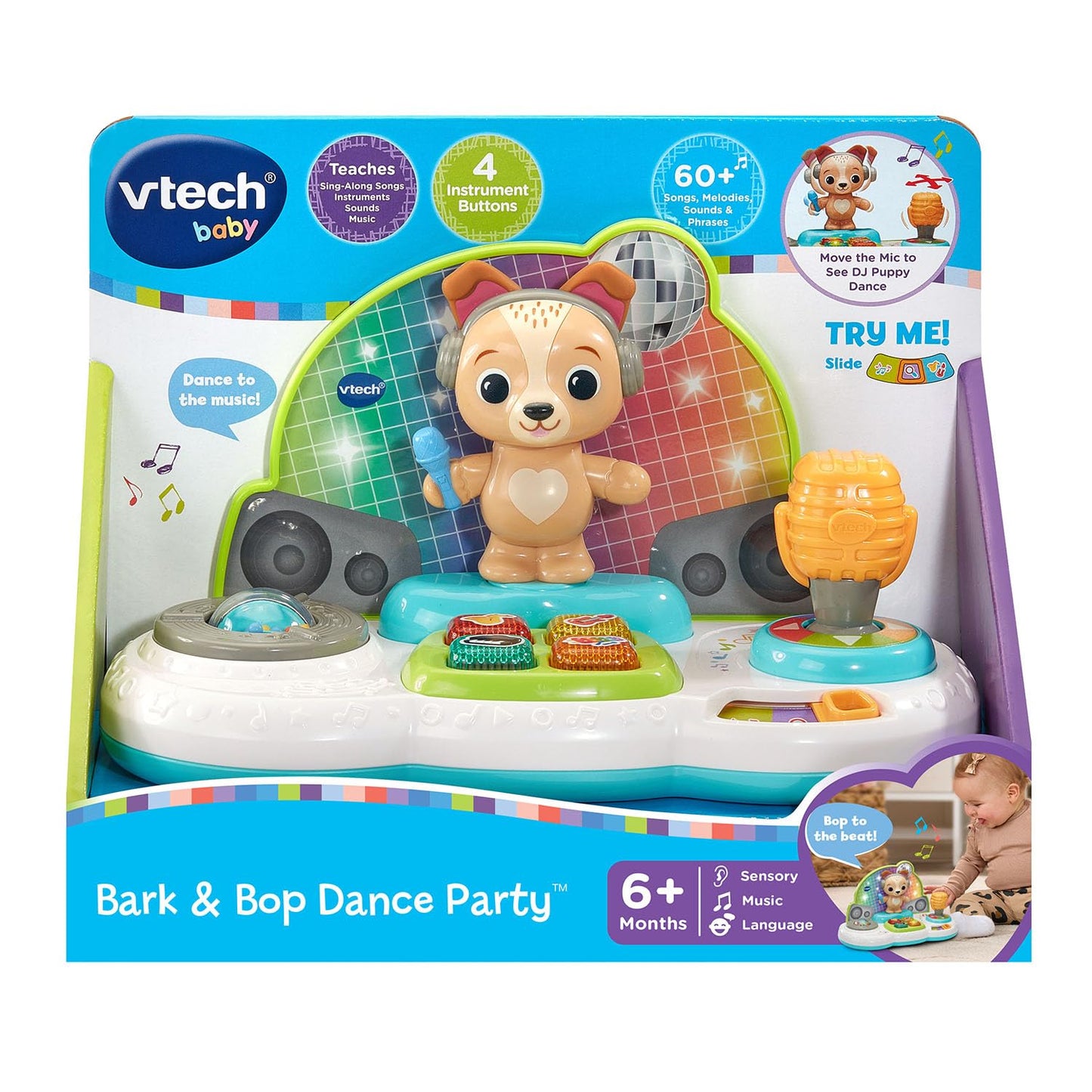 VTech Bark and Bop Dance Party Musical DJ Puppy Toy