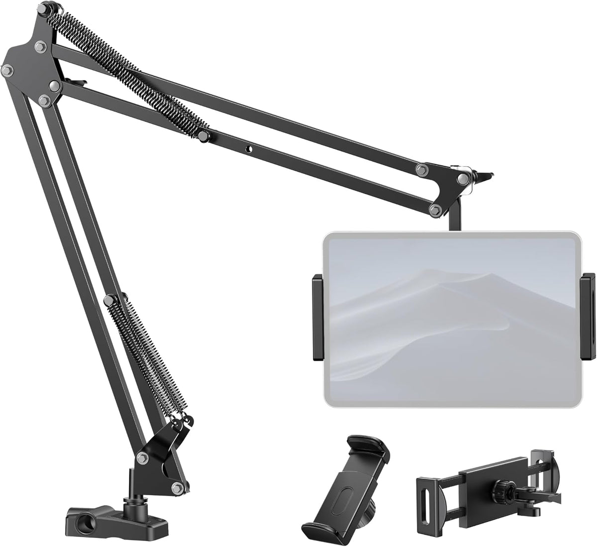 InnoGear Tablet Holder for Bed, Overhead Tablet Stand Phone Holder Tablet Mount for Desk 2 Clamps with Swivel Ball Head for iPad Kindle Switch Graphics Tablets 4-13" Devices