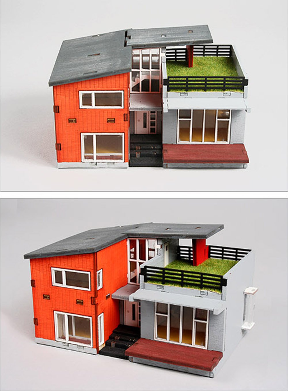 YOUNGMODELER DESKTOP Wooden Assembly Model Kits. (Modern House)