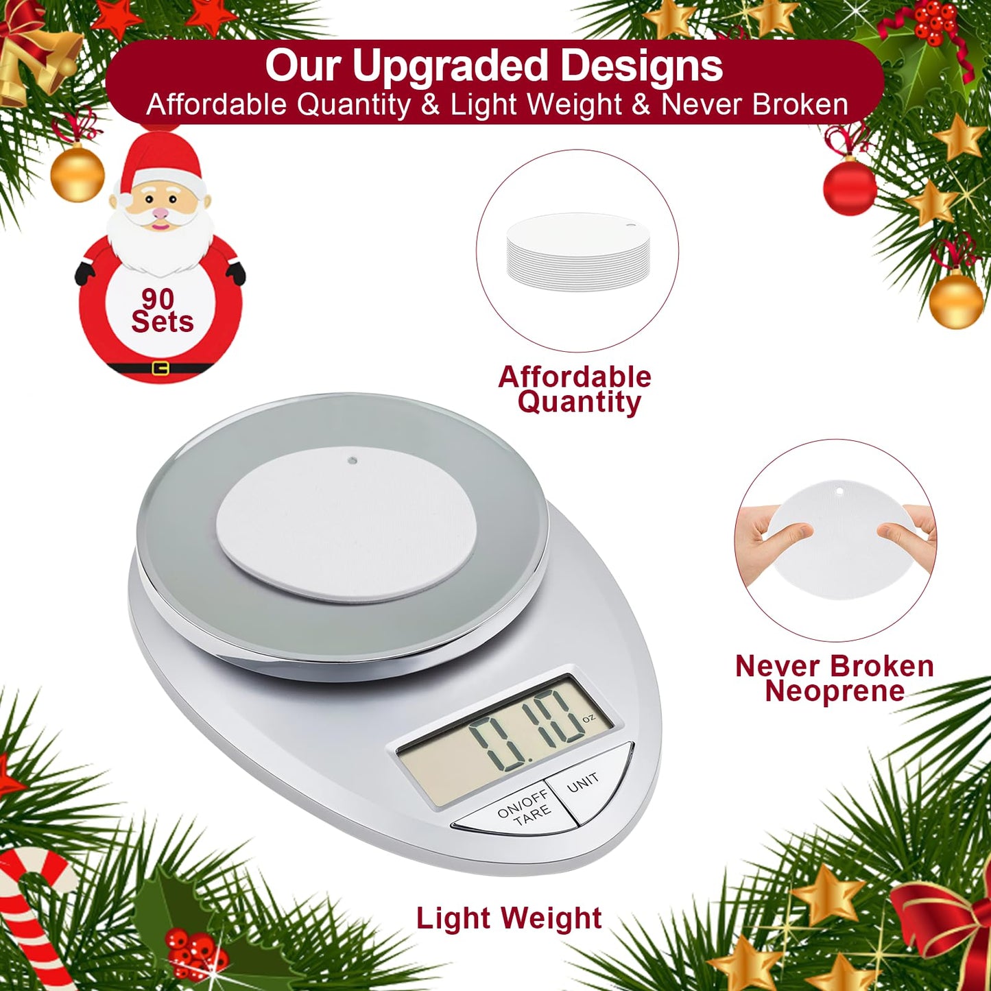 Sublimation Blanks Ornament Round 3" - 90 Sets Heat Transfer Items with Strings - Custom Double Sided Keepsake for Christmas Tree Home Decoration or Daily Memorial Gifts