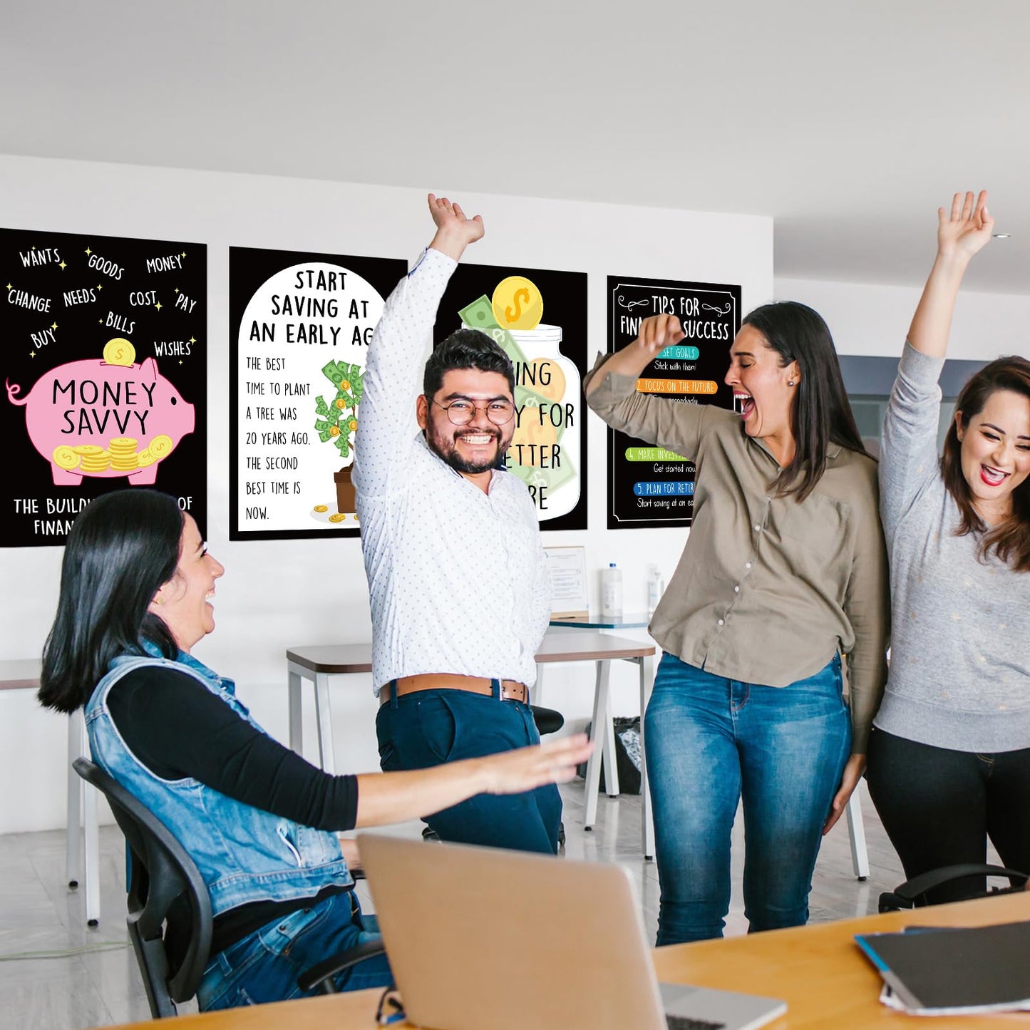 ForraFun 9 Pcs Funny Financial Literacy Poster Set Financial Fundamentals Essentials Pack Educational Poster for Hallways Bulletin Boards Home Study Room Business Studies Class Decoration