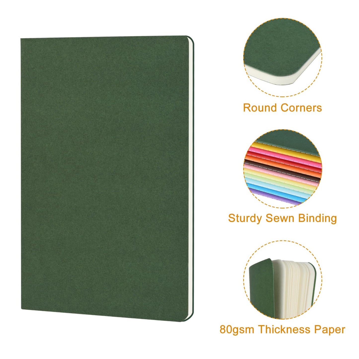 ZCZN 60 Pack Mini Pocket Notebooks Bulk, 3.5 X 5.5 Inches Mini Journals, 30 Sheets/60 Pages, Colorful Cover Notepads for Writing, Planing, Work, Memo (60, Lined)