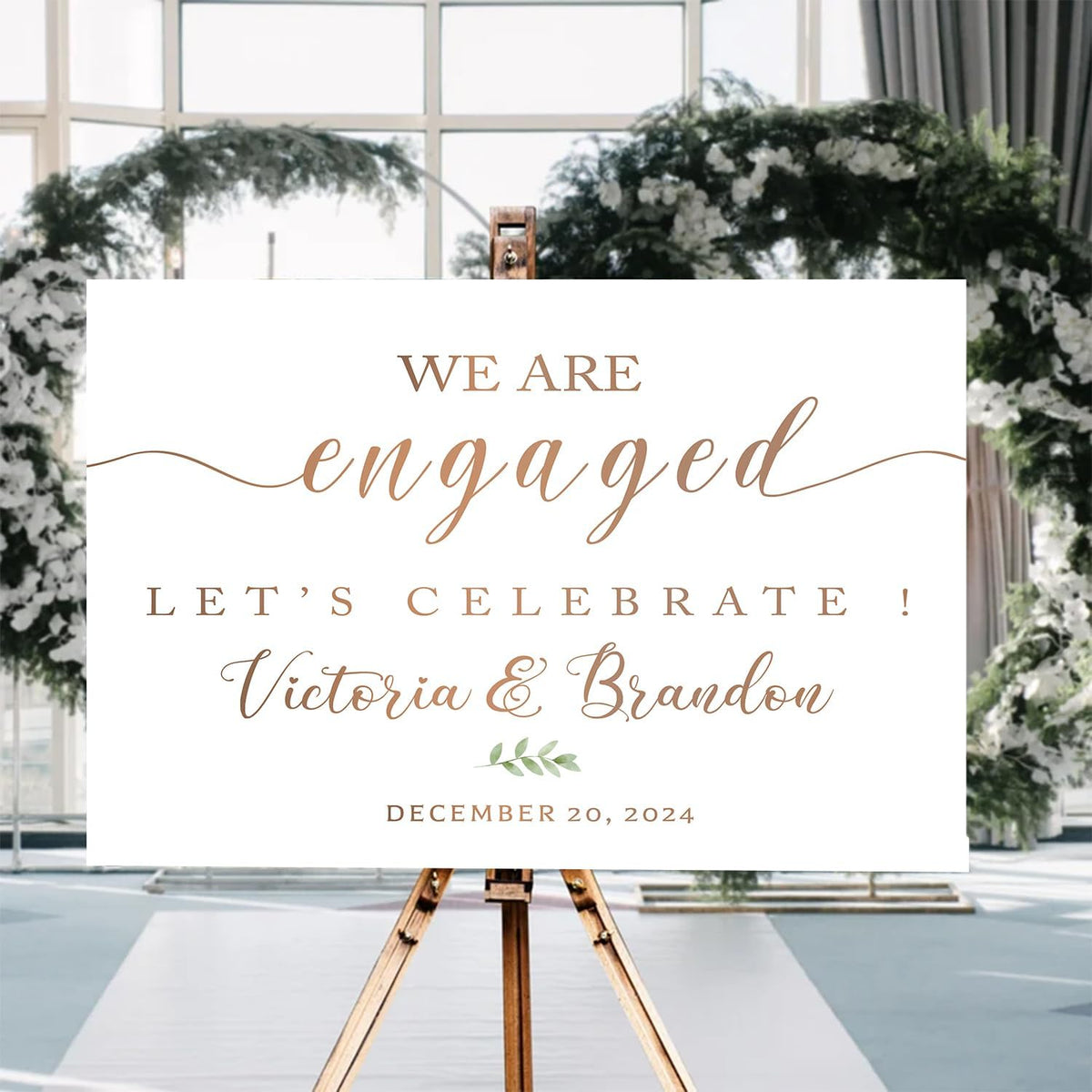 We Are Engaged Minimalist Welcome Sign, Modern Engagement Sign Printable, Engagement Party Welcome Sign, Engagement Sign With Stand, Engagement Party Decorations, Full Size, Version 18