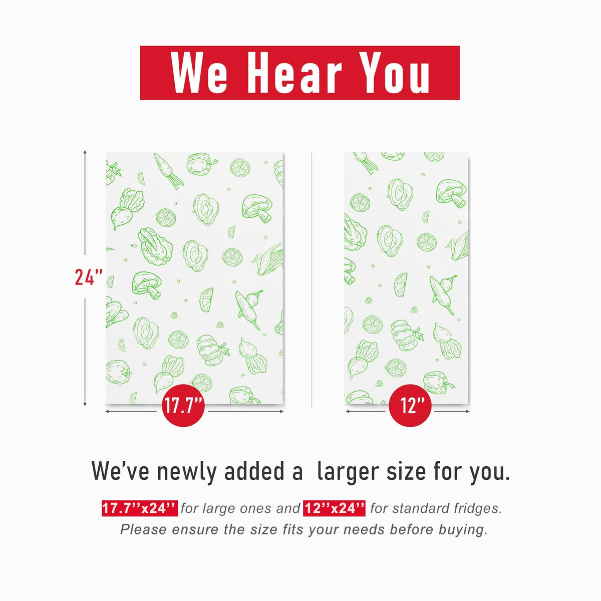 Refrigerator Liners (12 Sq Ft)