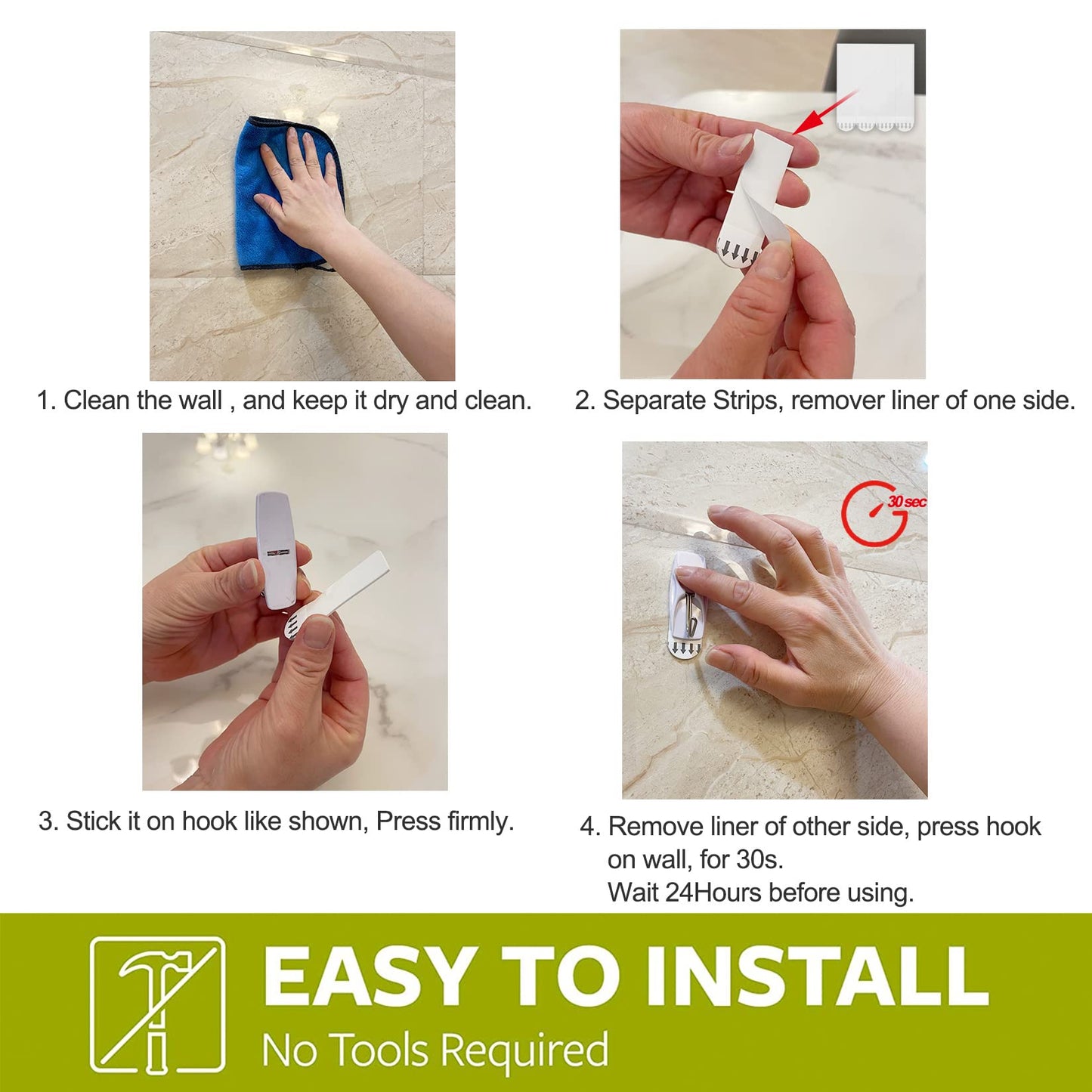 132 Pack Small Replacement Adhesive Strips Refill, Poster Strips, Damage-Free Hanging Strips for Wall Hooks, No Tools Removable Sticky Strips for Home, Office, and Dorm Decor, White Adhesive