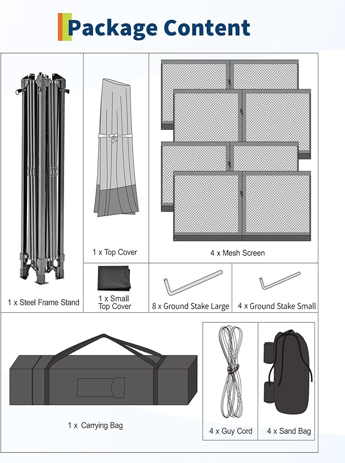 11'x11 Pop-Up Gazebo, Instant Outdoor Canopy Tent with Mosquito Nettings, Durable Steel Frame, Water, and UV Proof, for Patio, Garden, Courtyard, Party (Blue)