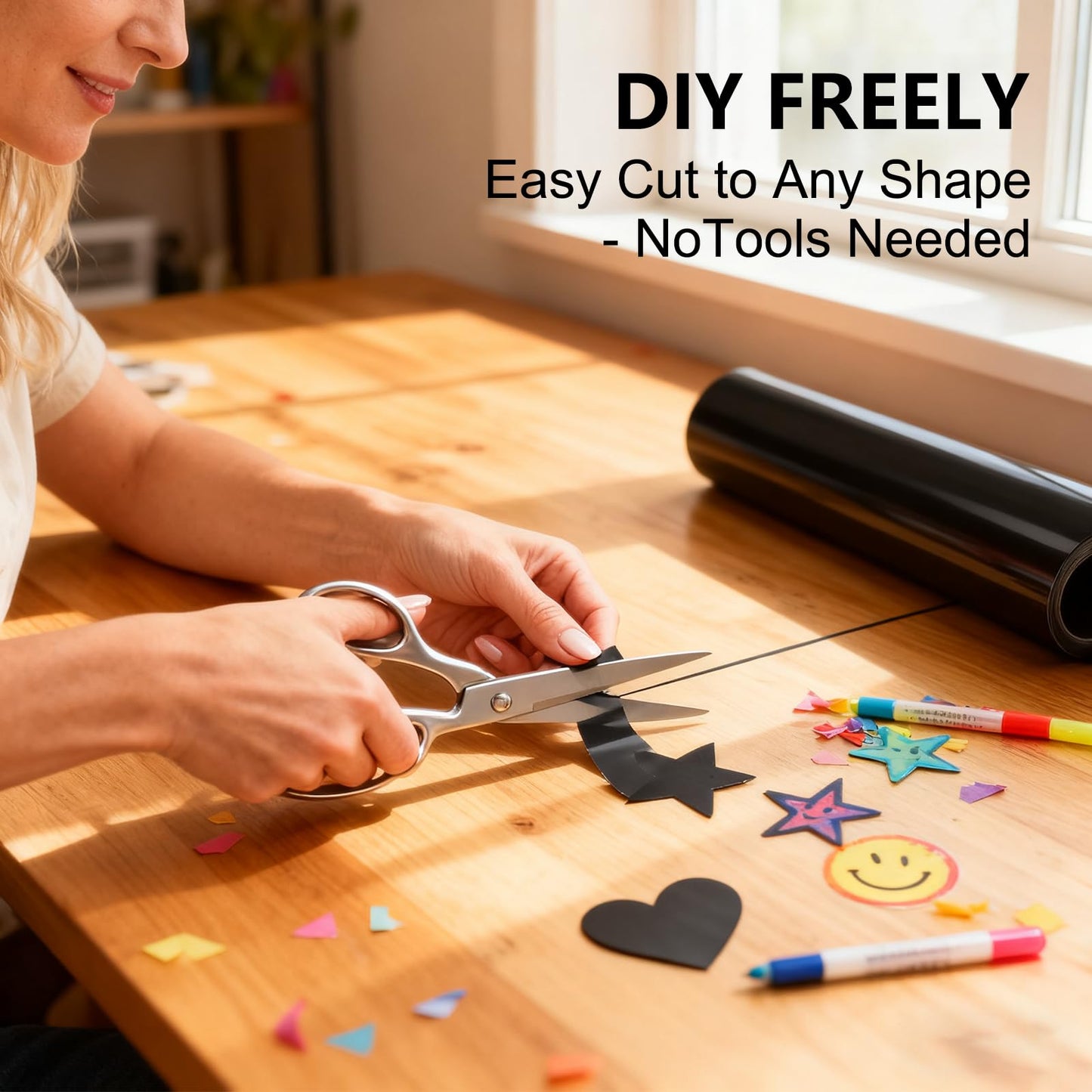 MVRPOWER 1Pcs/2Pcs Magnetic Sheets 0.98x3.28FT, 0.002FT Thick Non Adhesive Magnet Sheet for Crafts, Black